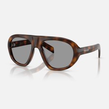 Prada C05S 20D50Q 57 Unisex Güneş Gözlüğü Kahverengi Kemik Çerçeve ile Şık Tasarım