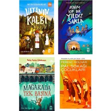 İlk Genç Timaş 5-6-7 ve 8.sınıf Okuma Vatanın Kalbi Benim Için Bir Yıldız Sakla Mağarada Tek Başına Pal Sokağı Çocukları 4 Kitap