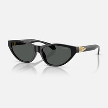 Versace 4491U GB1/87 55 Kadın Güneş Gözlüğü Siyah Çerçeve ve Gri Organik Cam ile Şık Tasarım