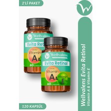 Wellvalens Evita Retinol Vitamin A & E İkili Paket Cilt Yenileme, Anti-Aging ve Antioksidan Desteği