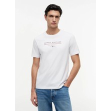 Tommy Hilfiger Beyaz Erkek Bisilet Yaka T-Shirt MW0MW44359YBR_BRAND Love New Rwb R