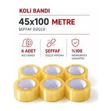 Finish Şeffaf Koli Bantı 100 Metre 6 Lı Paket