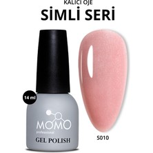 Momo Professional Kalıcı Oje S008, Simli Açık Yavruağzı, 14 ml