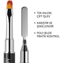 Çift Taraflı Spatula ve Akril Jel Fırçası No.6
