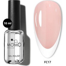 Momo Professional Kalıcı Oje İçin Renkli Rubber Base Coat FC17, Sütlü Naturel, 10 ml