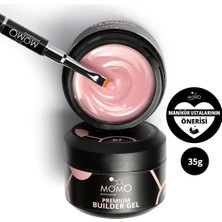 Momo Professional Premium Builder Gel, Protez Tırnak Jeli No.07, Natural, 35 gr
