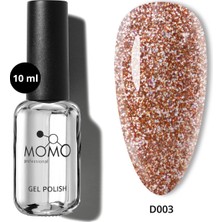 Momo Professional Disco Kalıcı Oje, D003, Kahverengi, Reflective Flash Gel Polish, 10 ml