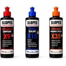 Slopes X9 Extra Kalın X15 Ince Pasta X35 Hare Giderici Seti 250 ml
