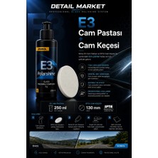 Detail Market Mirka E3 Cam Çizik Pastası 250 ml ve Spta Cam Keçesi 130 mm Set