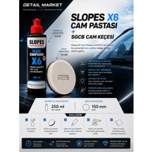 Detail Market Slopes Cam Çizik Giderici Pasta 250 ml ve Sgcb Cam Keçesi 150 mm Set