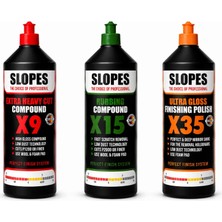 Slopes X9 Extra Kalın X15 Ince Pasta X35 Hare Giderici Seti 1 Lt