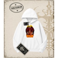 Tarzsokak One Piece Anime Karakterleri  Oversize Unisex Kapşonlu Sweatshirt Beyaz