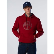 North Sails Grafik Baskılı Kapüşonlu Pamuk Erkek Sweatshirt