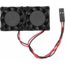 Alkatronik Raspberry Dual Fan Set Pi 4 3 B B+  2 Adet 9mm Alüminyum Blok Çift Soğutma Fanı Isı Emici Dağıtıcı