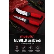 Musullu 2'li Profesyonel Kasap Bıçak Seti - Yüzme ve Sıyırma