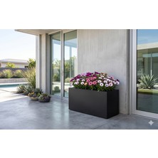 Effe Pot Decoration Dikdörtgen Model Dekoratif Fiber Saksı 40X100X50(H)CM