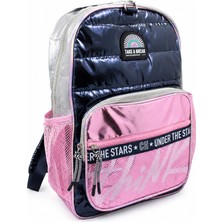 Chimola Chımola Mavi Sılver Açık Pembe Sırt Çantası 17"