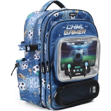 Chimola Chımola Chml Gamer Futbol Mavi Sırt Çantası 17"