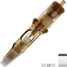 Kwadron 1213 Mglt 13 Mglt 0.35 mm Magnum Long Taper Kartuş Dövme Iğnesi 20 Adet