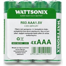 Wattsonix R03 Aaa Ince Kalem Pil 4'lü