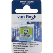 Van Gogh Watercolour Pan Sanatsal Sulu Boya Tablet Permanent Yellowish Green 633