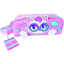 Dream Vest Gözlüklü Kedi Çift Gözlü Kalem Kutu Çok Renkli (K)