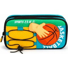 Dream Vest Basket Çift Gözlü Kalem Çantası Mavi (U)