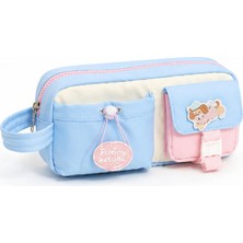 Dream Vest Köpecik Çok Gözlü Kalem Çantası Mavi (U)