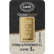 Harem Altın 5 gr 24 Ayar İAR Gram Külçe Altın