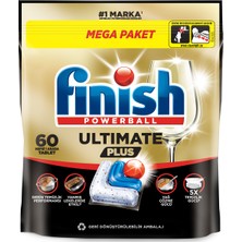 Finish Ultimate Plus 60 Kapsül  Bulaşık Makinesi Deterjanı Tableti (1 x 60 Kapsül)