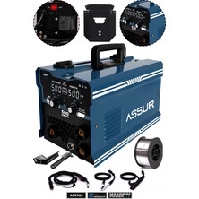 Assur 500 Amper 3'ü 1 Arada Gazsız Gazaltı Mıg/mma/tıg Lift Inverter Kaynak Makinesi 220V Dijital Ekranlı
