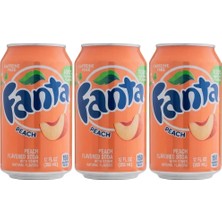 Fanta Peach Şeftali Aromalı Gazlı Içecek 355 ml (3 Adet)