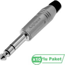 Amphenol Acp-Gn 6,3mm Stereo Erkek Jak ( 10'lu Paket )