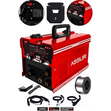 Assur 500 Amper 3'ü 1 Arada Gazsız Gazaltı Mıg/mma/tıg Lift Inverter Kaynak Makinesi 220V Dijital Ekranlı