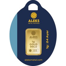 Aleks Metal Rafineri AgaKulche 1 gr 995 24 Ayar AMR Külçe Altın