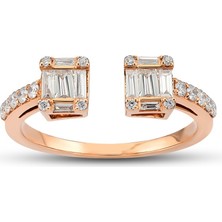 Harem Altın 0.48 Ct Baget Pırlanta Yüzük B13