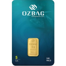AgaKulche 24 Ayar 5 gr 995 Özbağ Külçe Altın