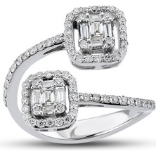 Harem Altın 0.70 Ct Baget Pırlanta Yüzük B14