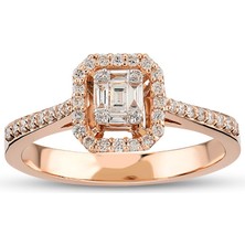 Harem Altın 0.32 Ct Baget Pırlanta Yüzük B18