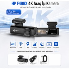Hp F499x 4K Araç İçi Lcd Ekran Wi-fi Kamera (Türkiye Garantili)