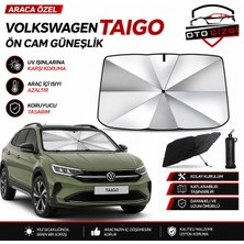 OtoÇizgi Volkswagen Taigo Şemsiye Tip Ön Cam Güneşliği Katlanabilir Uv Korumalı Araç Cam Güneşlik