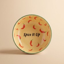 Karaca Spice It Up Acı Biber Desenli Yuvarlak Çerezlik 10 cm Sarı