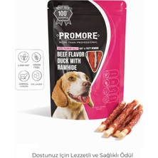 Promore Beef & Duck Rawhide Köpek Ödül Çubuğu 100GR– Yüksek Proteinli, Tahılsız & Kolajen Destekli