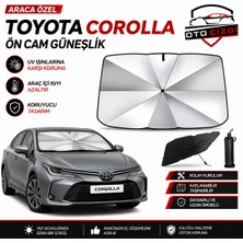 OtoÇizgi Toyota Corolla Tip Ön Cam Güneşliği Katlanabilir Uv Korumalı Araç Cam Güneşlik