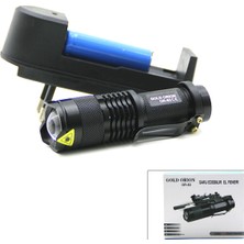 Hace Bazaar 2ın1 Küçük Zoomlu El Feneri Cob LED Metal Kasa 9cm (4887)
