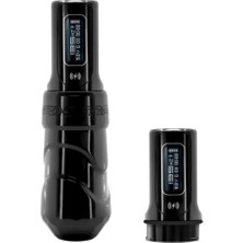 FK Irons Flux Max Stealth 4.5mm Stroke Çift Bataryalı Kablosuz Dövme Makinesi - Siyah