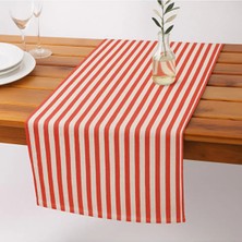 Kai Home Kırmızı Çizgili Keten Runner 40 x 150