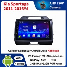 Conio Kia Sportage 2011-2016 Yıl uyumlu 2GB Ram 32GB Rom Hafıza Android Kablosuz Carplay Navigasyon Multimedya 9 Inç Ekran Hediye görüş kamerası Hediye Çerçevesi