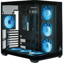 AERSTONE Trion 850 Watt 80+ Bronz 7 Fanlı RGB Akvaryum Oyuncu Kasası