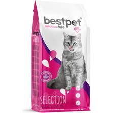 Bestpet Selection, Yetişkin, Seçici Kediler Için Tavuk Etli Kuru Mama, 15 kg